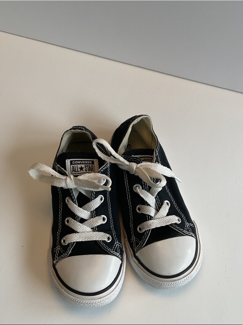 Converse Kids Black and White Low Top Sneakers